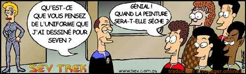 Sev Trek Comic Strip. Copyright 1997 by John Cook. Traduction et utilisation avec l'accord de l'auteur. Reproduction interdite sans son accord.