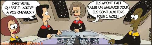 Sev Trek Comic Strip. Copyright 1997 by John Cook. Traduction et utilisation avec l'accord de l'auteur. Reproduction interdite sans son accord.