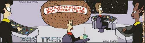 Sev Trek Comic Strip. Copyright 1997 by John Cook. Traduction et utilisation avec l'accord de l'auteur. Reproduction interdite sans son accord.