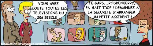 Sev Trek Comic Strip. Copyright 1997 by John Cook. Traduction et utilisation avec l'accord de l'auteur. Reproduction interdite sans son accord.