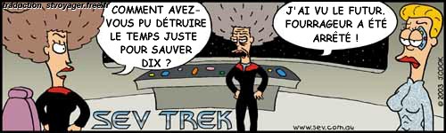 Sev Trek Comic Strip. Copyright 1997 by John Cook. Traduction et utilisation avec l'accord de l'auteur. Reproduction interdite sans son accord.